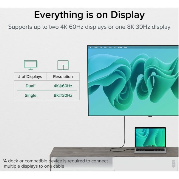 Plugable USB4 Cable with 240W Charging, 3.3 Feet (1M), USB-IF Certified - Image 3
