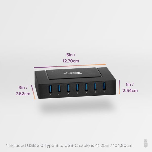 7 Port USB Charging Hub for Laptops with USB-C or USB 3.0 - Image 7