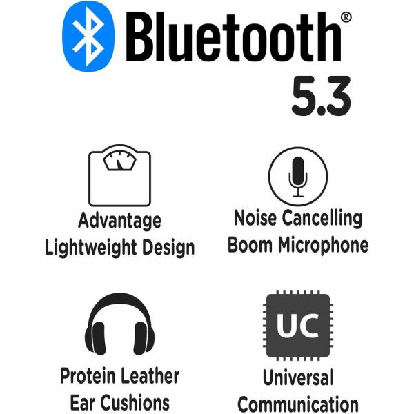 Morpheus 360 Advantage Stereo Wireless UC Headset with Boom Microphone HS6500SBT - Bluetooth Headphones - Image 2