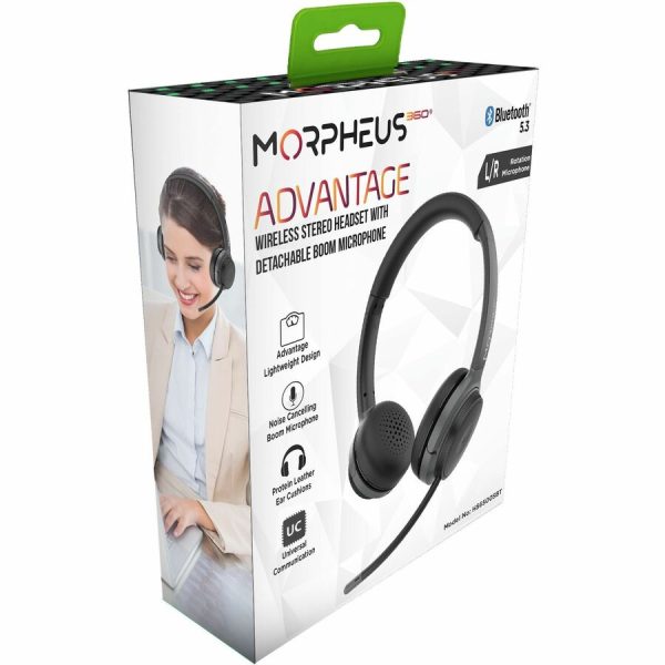 Morpheus 360 Advantage Stereo Wireless UC Headset with Boom Microphone HS6500SBT - Bluetooth Headphones - Image 3