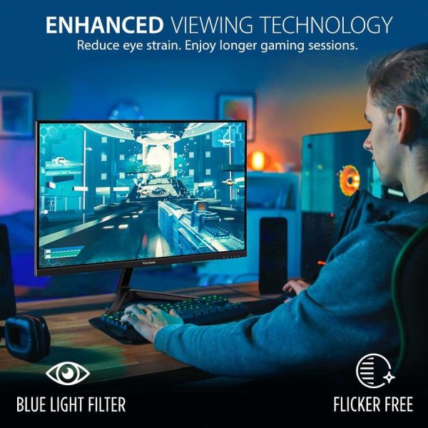 ViewSonic VX2718-P-MHD 27 Inch 1080p 1ms 180Hz Gaming Monitor with FreeSync, Eye Care, HDMI and DisplayPort - Image 4