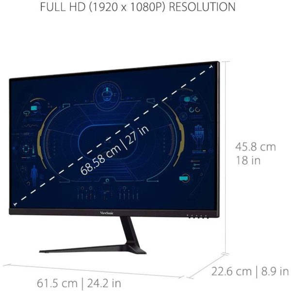 ViewSonic VX2718-P-MHD 27 Inch 1080p 1ms 180Hz Gaming Monitor with FreeSync, Eye Care, HDMI and DisplayPort - Image 7