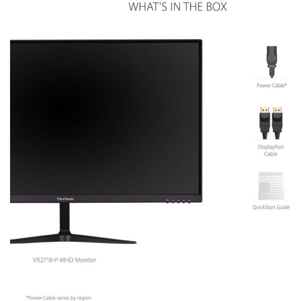 ViewSonic VX2718-P-MHD 27 Inch 1080p 1ms 180Hz Gaming Monitor with FreeSync, Eye Care, HDMI and DisplayPort - Image 9