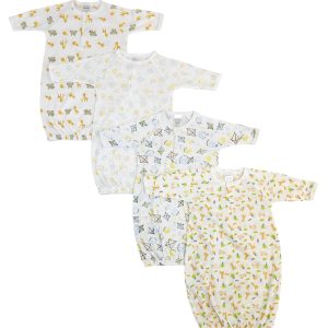 Unisex Newborn Baby 4 Piece Gown Set Nc_0746