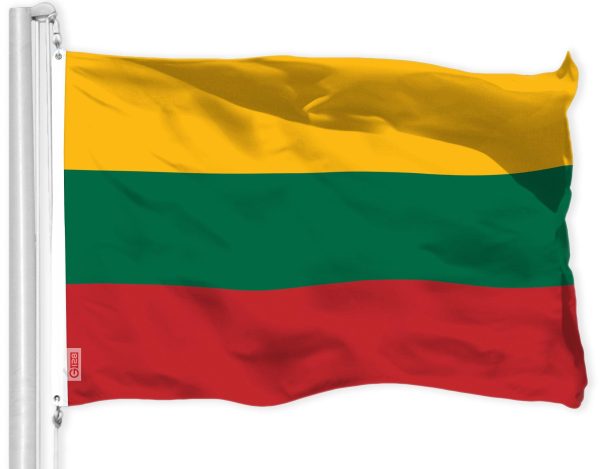 USA American Flag & Lithuania Lithuanian Flag 3x5 Ft Printed 150D Polyester - Image 2