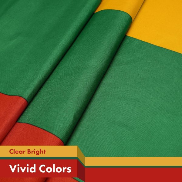 USA American Flag & Lithuania Lithuanian Flag 3x5 Ft Printed 150D Polyester - Image 4