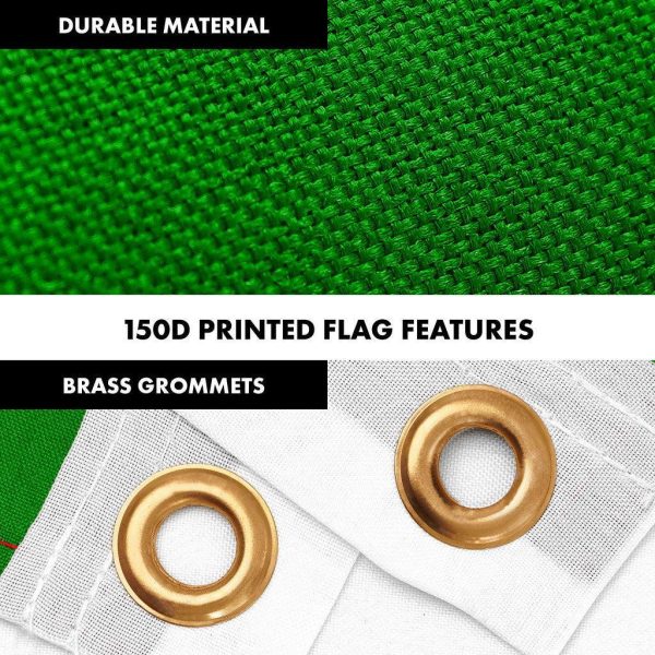 G128 Combo Pack: 6 Ft Tangle Free Spinning Flagpole (Silver) & Alamo 1824 Flag 3x5 Ft Printed 150D Polyester, Brass Grommets (Flag Included) Aluminum Flag Pole - Image 4