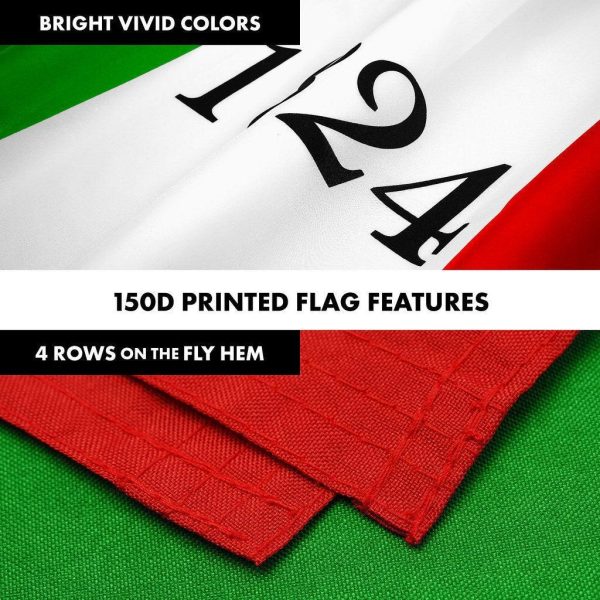 G128 Combo Pack: 6 Ft Tangle Free Spinning Flagpole (Silver) & Alamo 1824 Flag 3x5 Ft Printed 150D Polyester, Brass Grommets (Flag Included) Aluminum Flag Pole - Image 5
