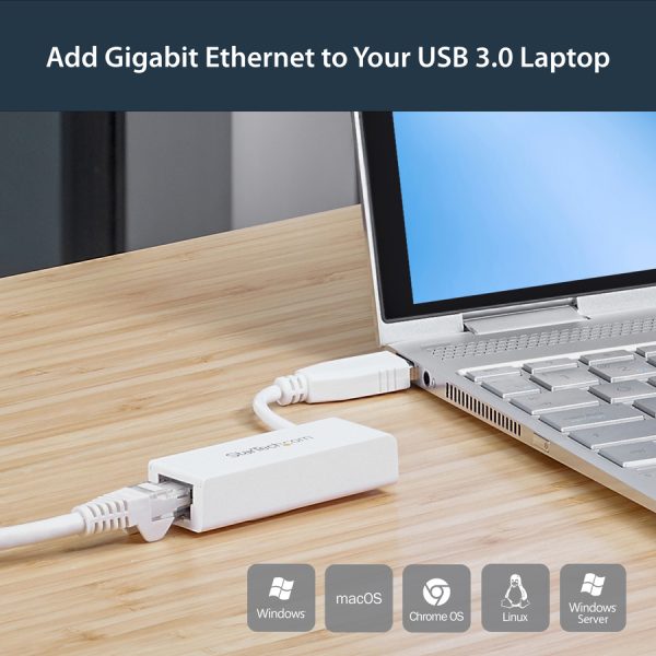 StarTech.com USB to Ethernet Adapter, USB 3.0 to 10/100/1000 Gigabit Ethernet LAN Adapter, USB to RJ45 Adapter, TAA Compliant - Image 8