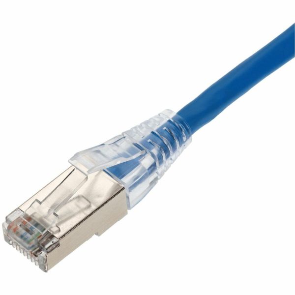 AddOn 25ft Blue CAT 6 Shielded PVC Ethernet Cable Snagless Easy Clear Boot TAA RJ-45 M/M - Image 2