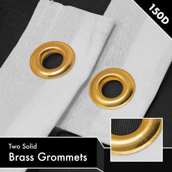 G128 Solid Black Color Flag | 3x5 feet | Printed 150D, Indoor/Outdoor, Vibrant Colors, Brass Grommets, Quality Polyester, Much Thicker More Durable Than 100D 75D Polyester - Image 2