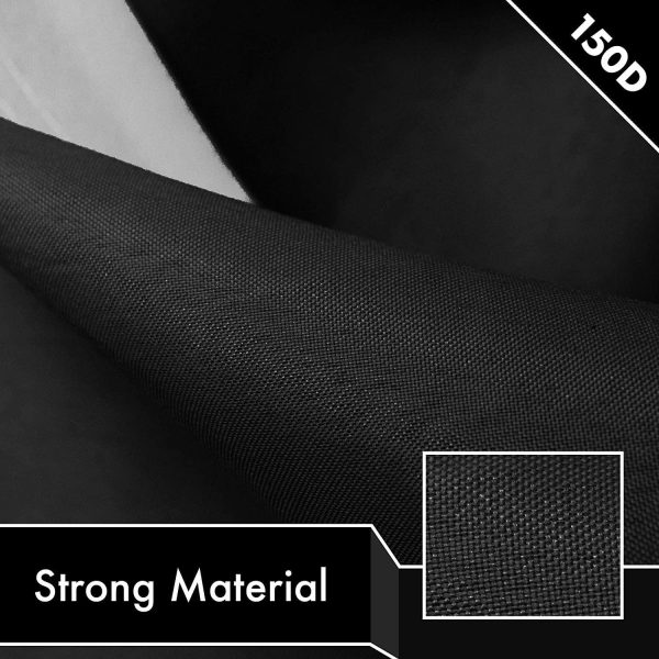 G128 Solid Black Color Flag | 3x5 feet | Printed 150D, Indoor/Outdoor, Vibrant Colors, Brass Grommets, Quality Polyester, Much Thicker More Durable Than 100D 75D Polyester - Image 4