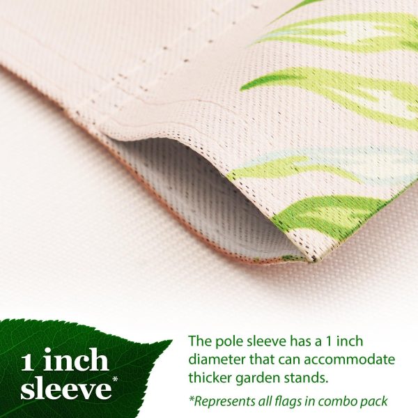 G128 Garden Flag Set Seasonal Gnomes 12"x18" 4 pieces Blockout Fabric - Image 5
