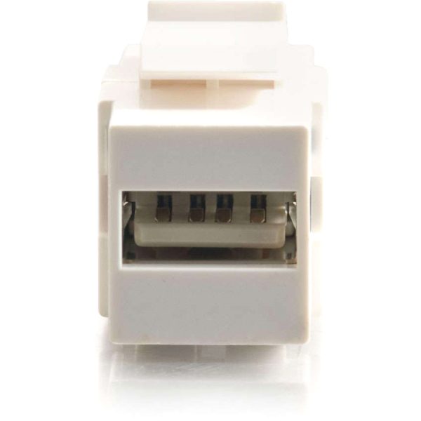 C2G Snap-In USB A/B Female Keystone Insert Module - White - Image 5