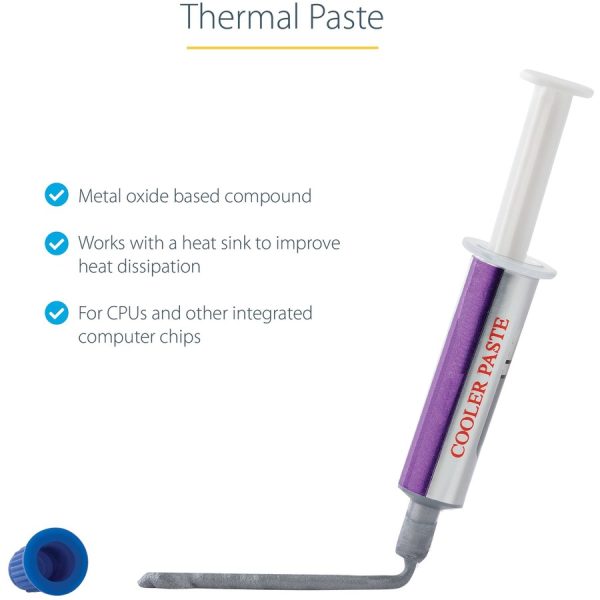 StarTech.com Thermal Paste, 1.5g Metal Oxide Heat Sink Compound, Re-sealable Syringes, CPU Paste - Image 5