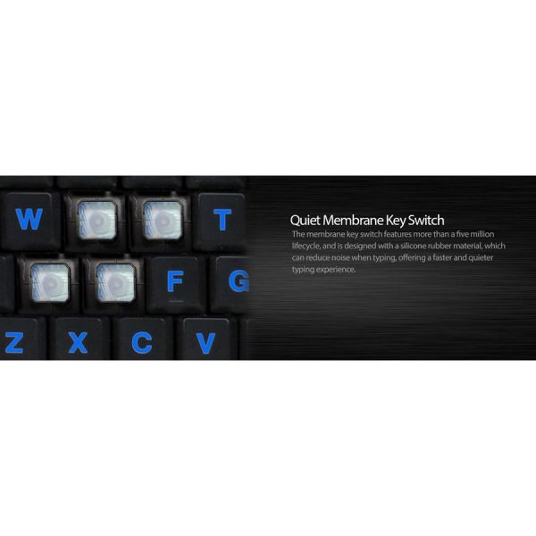Adesso 3-Color Illuminated Compact Multimedia Keyboard - Image 6