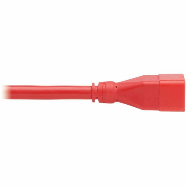 Eaton Tripp Lite Series Power Extension Cord, C20 to C19 - Heavy-Duty, 20A, 250V, 12 AWG, 6 ft. (1.8 m), Red - Image 4