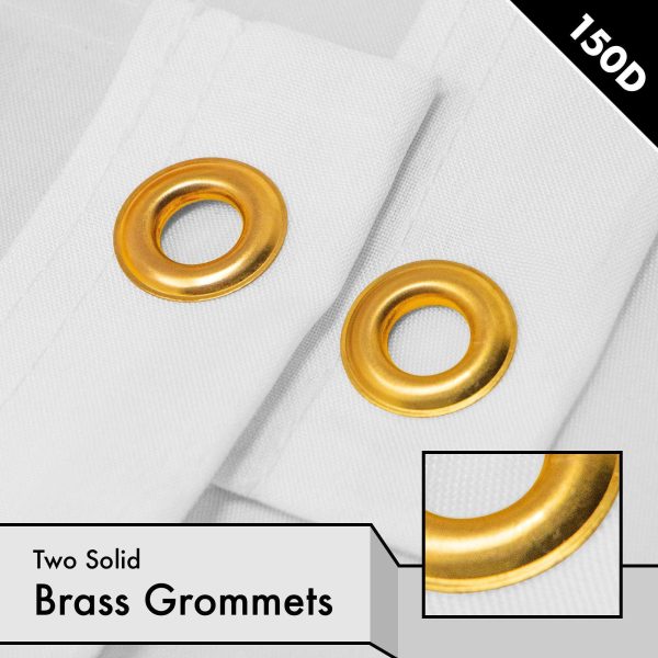 G128 5 Pack: Solid White Color Flag | 2x3 Ft | LiteWeave Pro Series Printed 150D Polyester | Indoor/Outdoor, Vibrant Colors, Brass Grommets, Thicker and More Durable Than 100D 75D Polyester - Image 2