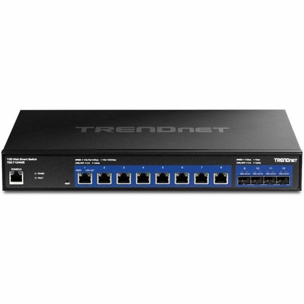 TRENDnet 12-Port 10G Web Smart Switch, 8 x 10G RJ-45 Ports, 4 x SFP+ Slots, VLAN, QoS, LACP, and IPv6 Support, Web Smart Management, Rack Mountable Housing, Lifetime Protection, Black, TEG-7124WS - Image 8