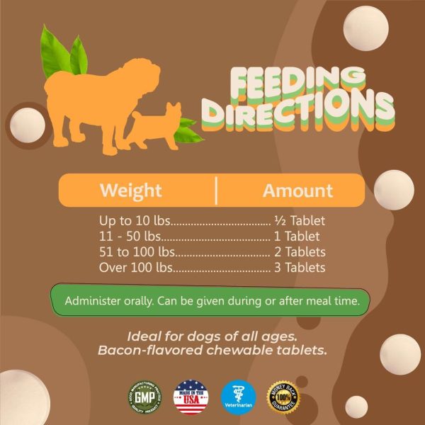 Skin and Coat Supplement with Fish Oil and Omega 3 for Dogs and Cats   Dog Itch Relief Pet Supplement for Shedding Dry Itchy Skin and Allergies   Dog Allergy Treatment Vitamins (60 Chewable Tablets) - Image 7