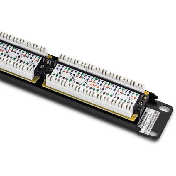 TRENDnet 24-Port Cat6 Unshielded Patch Panel, Wallmount or Rackmount, Compatible with Cat3,4,5,5e,6 Cabling, For Ethernet, Fast Ethernet, Gigabit Applications, Black, TC-P24C6 - Image 5