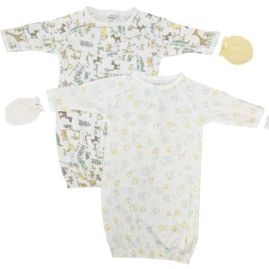 Unisex Newborn Baby 4 Piece Gown Set Nc_0735