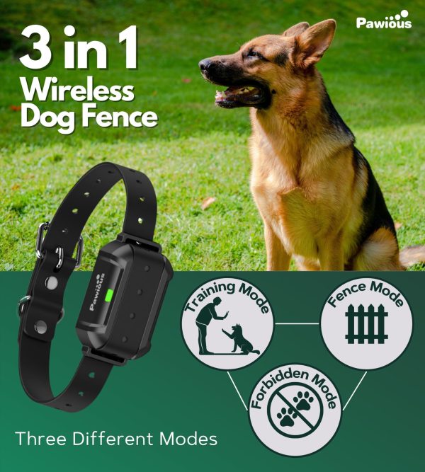 Wireless Dog Fence & Forbidden Area   High Precision Wireless Containment System for Up to 1 Acre Real Time Distance Monitoring Indoor & Outdoor Medium to Large Dogs 6 23in   Plus Version - Image 3