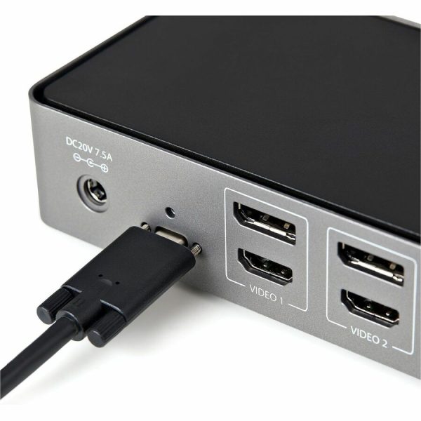 StarTech.com USB-C & USB-A Dock - Hybrid Triple Monitor Laptop Docking Station DisplayPort & HDMI 4K 60Hz/85W PD/6x USB/GbE/USB 3.1 Gen 2 - Image 7