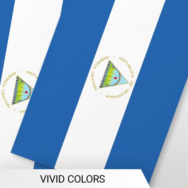 G128 Nicaragua Nicaraguan Bunting Banner | Flag 8.2 x 5.5 Inch, Full String 33 Feet | Printed 150D Polyester, Decorations For Bar, School, Festival Events Celebration - Image 6