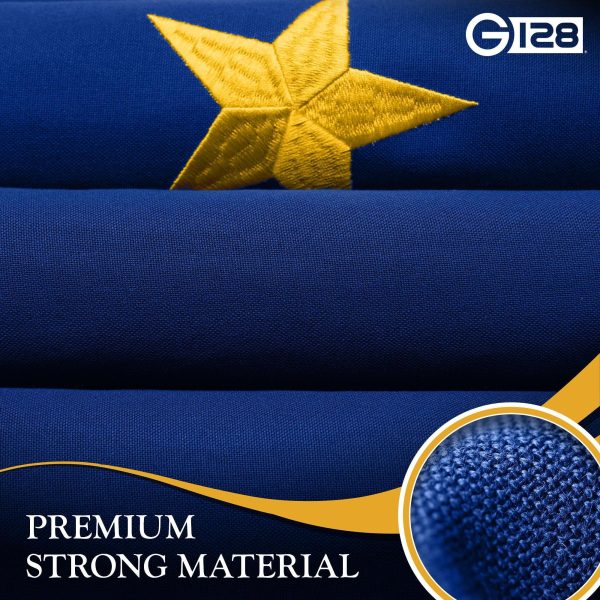 G128 5 Pack: Alaska AK State Flag | 4x6 Ft | StormFlyer Series Embroidered 220GSM Spun Polyester | Embroidered Design, Indoor/Outdoor, Brass Grommets, Heavy Duty, All Weather - Image 7