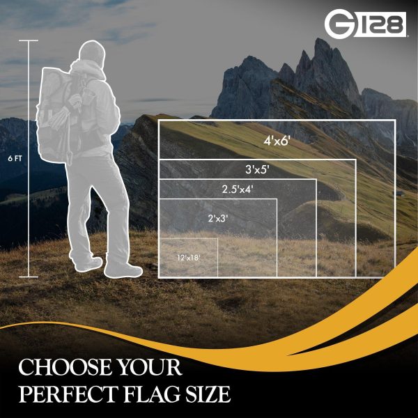 G128 5 Pack: Alaska AK State Flag | 4x6 Ft | StormFlyer Series Embroidered 220GSM Spun Polyester | Embroidered Design, Indoor/Outdoor, Brass Grommets, Heavy Duty, All Weather - Image 8
