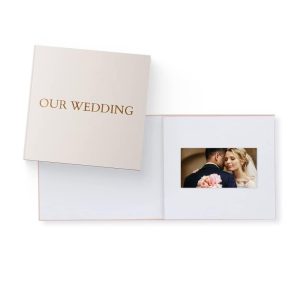 Heirloom Wedding Video Book   Create Your Own Digital Greeting Card Gift with Your Memories   Anniversary Christmas Wedding   Plays 10 Minutes of Video and Photos