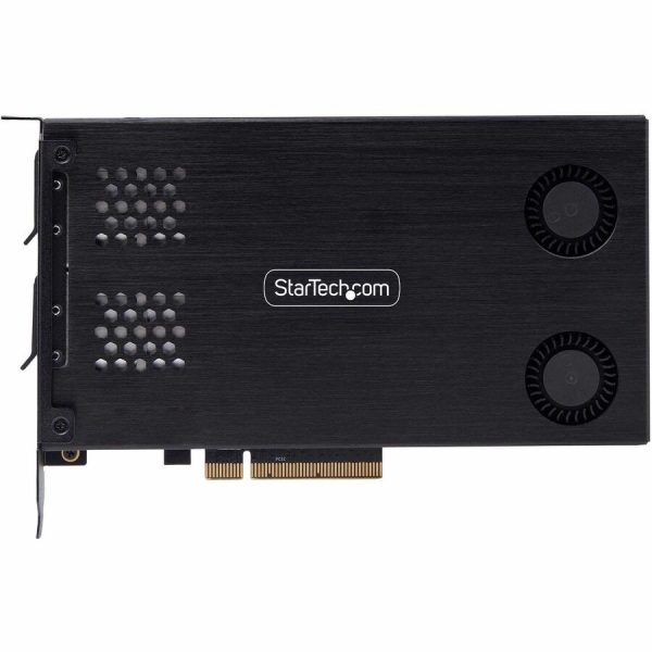 StarTech.com Dual-Bay M.2 NVMe SSD to PCIe x8 Removable Mobile Rack; Bifurcation Required; Tool-less Installation, PCIe Hot-Swap Drive Bay - Image 4