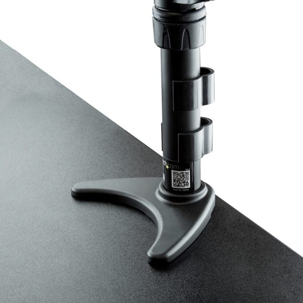 StarTech.com Dual Monitor Sit Stand Desk Converter - 35" Wide - Height Adjustable Standing Desk Solution -Dual Arms for up to 24" Monitors - Image 3