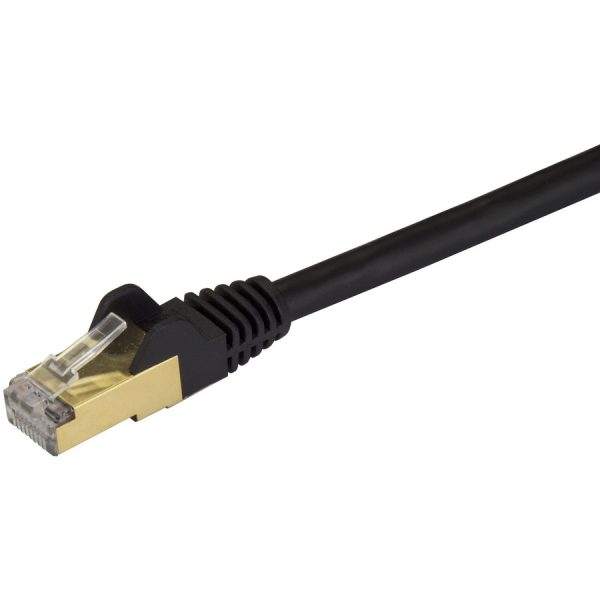 StarTech.com 30ft CAT6a Ethernet Cable - 10 Gigabit Category 6a Shielded Snagless 100W PoE Patch Cord - 10Gb Black UL Certified Wiring/TIA - Image 2