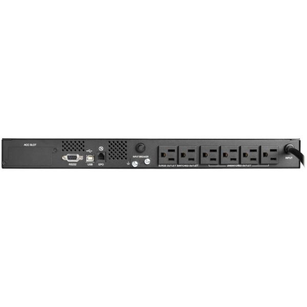 Eaton Tripp Lite Series 500VA 300W 120V Line-Interactive UPS - 6 NEMA 5-15R Outlets, USB, DB9, Network Card Option, 1U Rack/Tower - Image 5