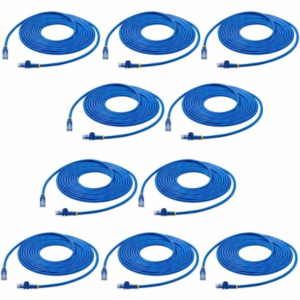 StarTech.com 15 ft. CAT6 Ethernet Cable - 10 Pack - ETL Verified - Blue CAT6 Patch Cord - Snagless RJ45 Connectors - 24 AWG - UTP - Image 2