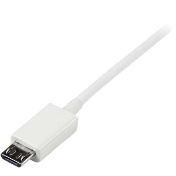StarTech.com 1m White Micro USB Cable - A to Micro B - Image 3
