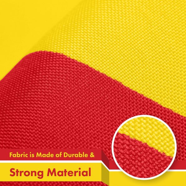 G128 5 Pack: Macedonia Macedonian Flag | 3x5 Ft | LiteWeave Pro Series Printed 150D Polyester | Country Flag, Vibrant Colors, Brass Grommets, Thicker and More Durable Than 100D 75D Polyester - Image 4
