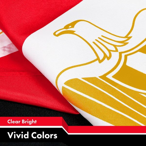 Egypt Egyptian Flag 3x5 Ft 2-Pack 150D Printed Polyester By G128 - Image 3
