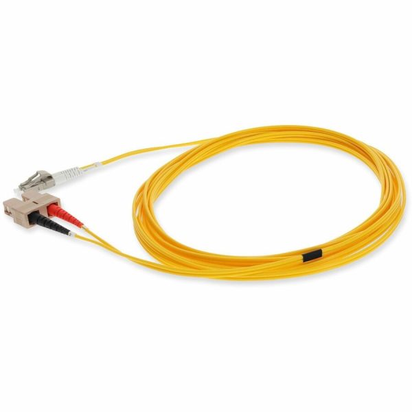 AddOn 3m LC (Male) to SC (Male) Yellow OM1 Duplex Fiber OFNR (Riser-Rated) Patch Cable - Image 2