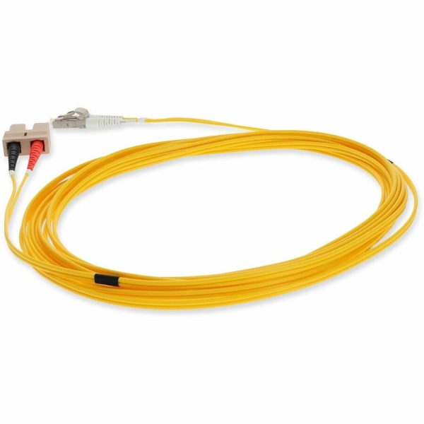 AddOn 3m LC (Male) to SC (Male) Yellow OM1 Duplex Fiber OFNR (Riser-Rated) Patch Cable - Image 3
