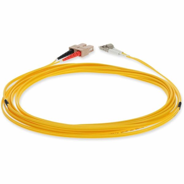 AddOn 3m LC (Male) to SC (Male) Yellow OM1 Duplex Fiber OFNR (Riser-Rated) Patch Cable - Image 4