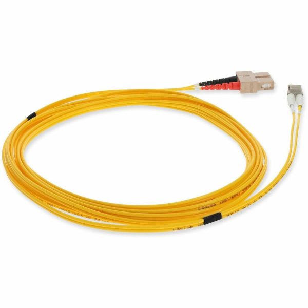 AddOn 3m LC (Male) to SC (Male) Yellow OM1 Duplex Fiber OFNR (Riser-Rated) Patch Cable - Image 5