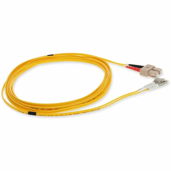 AddOn 3m LC (Male) to SC (Male) Yellow OM1 Duplex Fiber OFNR (Riser-Rated) Patch Cable - Image 6