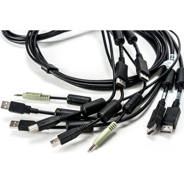 Vertiv Avocent Dual USB Keyboard and Mouse, Dual DisplayPort and Audio Cable, 6 ft. for Vertiv Avocent SV and SC Series Switches - Image 2