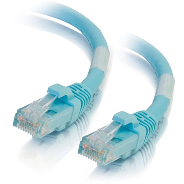 C2G 6in Cat6a Snagless Unshielded (UTP) Network Patch Ethernet Cable-Aqua - Image 3