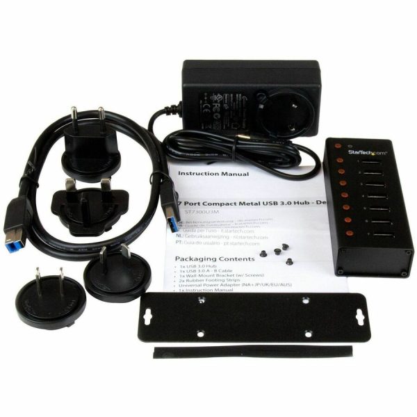 StarTech.com 7 Port USB 3.0 Hub - 5Gbps - Desktop or Wall-mountable Metal Enclosure - Image 4
