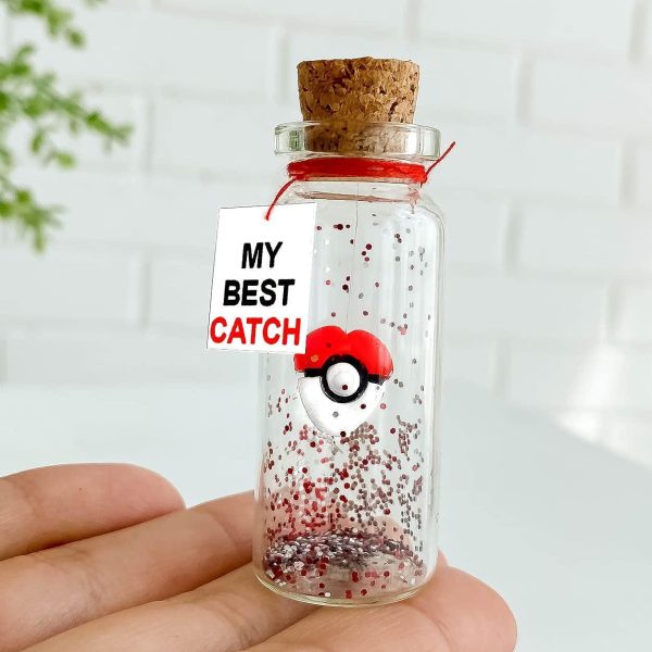 Cute Anniversary Present For Girlfriend or Boyfriend Unique Game Inspired Romantic Bottle Anniversary Love Wish Jar (No Box My Best Catch) - Image 4