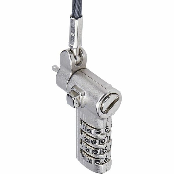 StarTech.com Universal Laptop Cable Lock 6.6ft, Serialized Combo Security Cable For Notebook, Compatible w/Noble Wedge®/Nano/K-Slot - Image 3